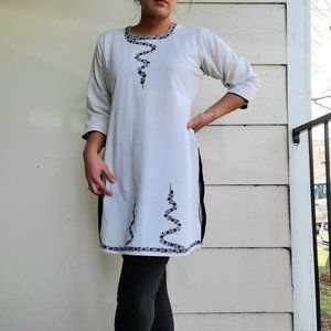 Embroidered Indian kurti tunic